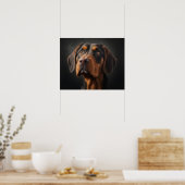 Coonhound hond poster (Keuken)