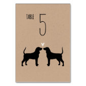 Coonhound hond silhouetten bruiloft receptie kaart (Achterkant)