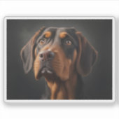 Coonhound-hond Sticker (Voorkant)