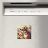  coonhound hondenschilderij magneet (Insitu (Vaatwasser))