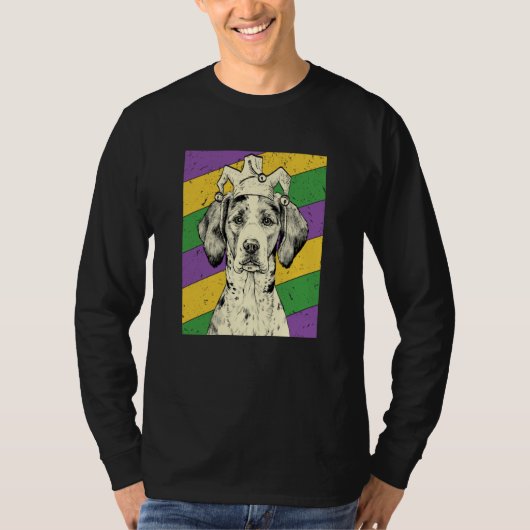 Coonhound Jester Mardi Gras Dog Mom or Dad T-shirt (Voorkant)