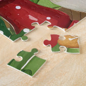 Coonhound Kerstbakfeest: Festieve Kerstmis Legpuzzel (Zijkant)