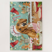 Coonhound Kerstbakfeest: Festieve Kerstmis Legpuzzel (Verticaal)