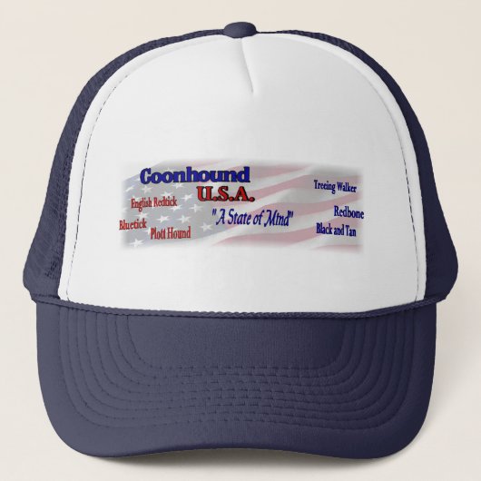 Coonhound Lovers Gifts Trucker Pet (Voorkant)