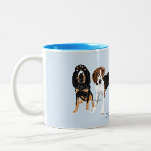 Coonhound Ma Blue Tweekleurige Koffiemok