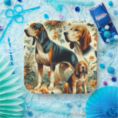  coonhound naadloos schilderen papieren bordje (Feest)