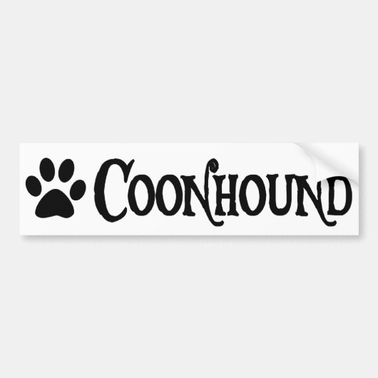 Coonhound (piratenstijl met pawprint) bumpersticker (Voorkant)