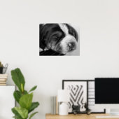 Coonhound Puppy Poster (Thuiskantoor)