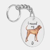 Coonhound Rescue Redbone Sleutelhanger (Voorkant Links)