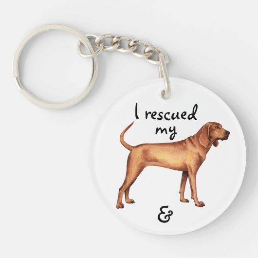 Coonhound Rescue Redbone Sleutelhanger (Voorkant)