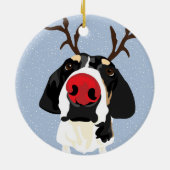 Coonhound Rudolph Keramisch Ornament (Achterkant)