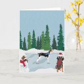 Coonhound Schaatsten Kaart (Gele Bloem)