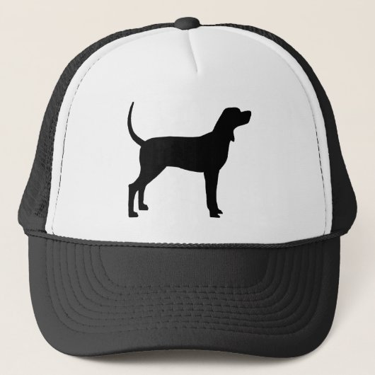 Coonhound Silhouette (zwart) Trucker Pet (Voorkant)