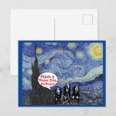 Coonhound Sterrennacht,3 Dog Birthday Spoof Briefkaart (Voorkant / Achterkant)