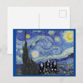 Coonhound Sterrennacht, fijn kunstspleet Briefkaart (Voorkant / Achterkant)