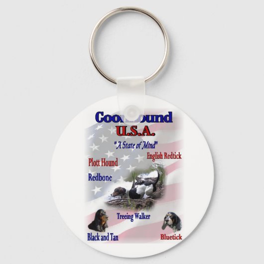 Coonhound USA-cadeaus Sleutelhanger (Voorkant)