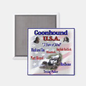Coonhound USA Gifts Magneet (Voorkant / Achterkant)