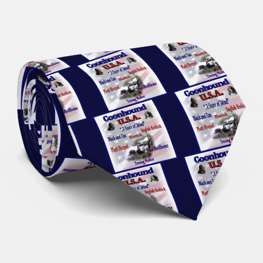 Coonhound USA Gifts Stropdas (Opgerold)