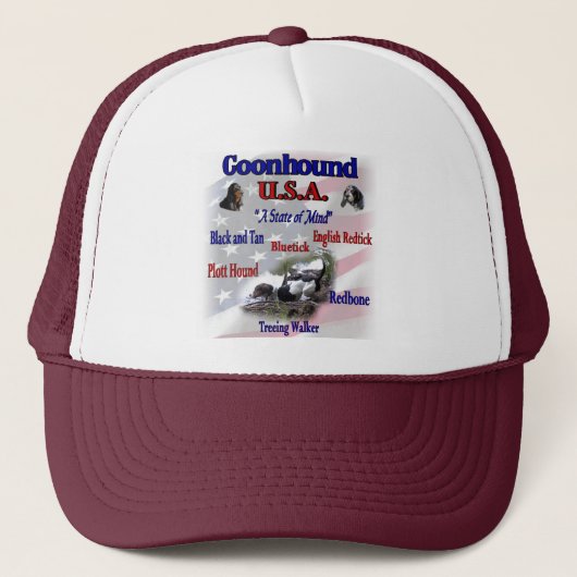 Coonhound USA Gifts Trucker Pet (Voorkant)