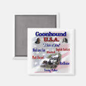 Coonhound Varieties Gifts Magneet (Voorkant / Achterkant)