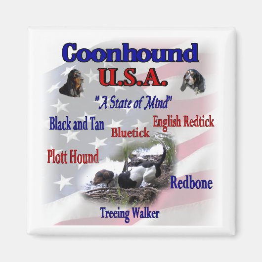 Coonhound Varieties Gifts Magneet (Voorkant)