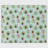 Coonhound Wrearies op Blue Cadeaupapier (Vlak)