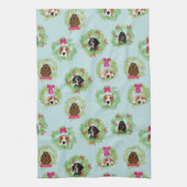 Coonhound Wreaths Theedoek (Verticaal)