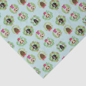 Coonhound Wreaths Tissuepapier (Detail)