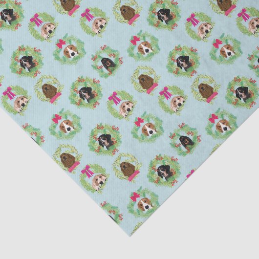 Coonhound Wreaths Tissuepapier (Detail)