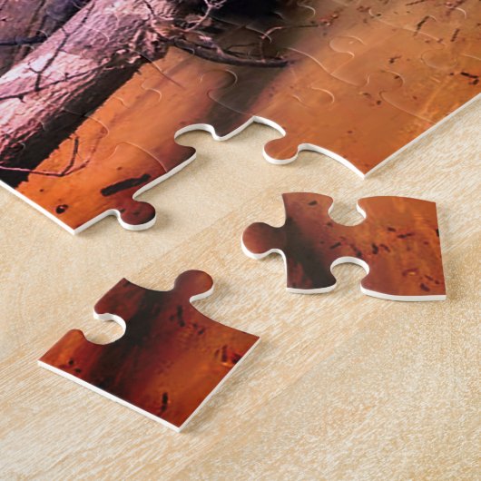 Coonhounds in de rivier legpuzzel (Zijkant)