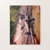 Coonhounds in de rivier legpuzzel (Verticaal)