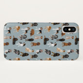 Coonhounds op blauw Case-Mate iPhone case (Achterkant (horizontaal))