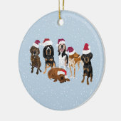 Coonhounds Santa Keramisch Ornament (Links)