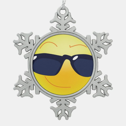 COOOPPERVLAK TIN SNEEUWVLOK ORNAMENT (Voorkant)