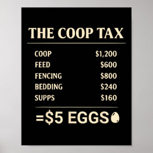 Coop Belasting Grappig Gekke Ckyard Kippen Dame Bo Poster