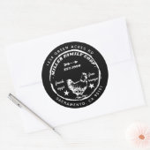 " coop " - kippen " - retouradres ronde sticker (Envelop)