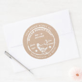" coop " - kippen " - retouradres ronde sticker (Envelop)