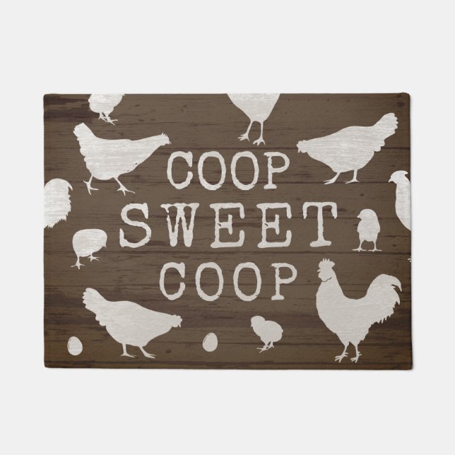 Coop Sweet Coop Homestead Chickens House Deurmat (Voorkant)
