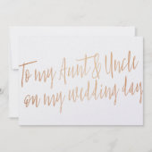 Cooper "Aan mijn tante en oom op mijn trouwdag" (Voorkant)