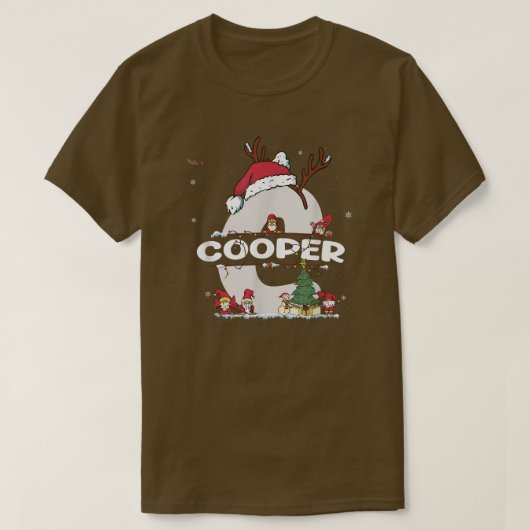 Cooper Christmas Shirt w Cooper Name for funny Xma (Design voorkant)