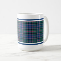 Cooper Clan Scottish Tartan Green en Blue Pset