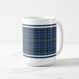 Cooper Clan Scottish Tartan Green en Blue Pset Koffiemok