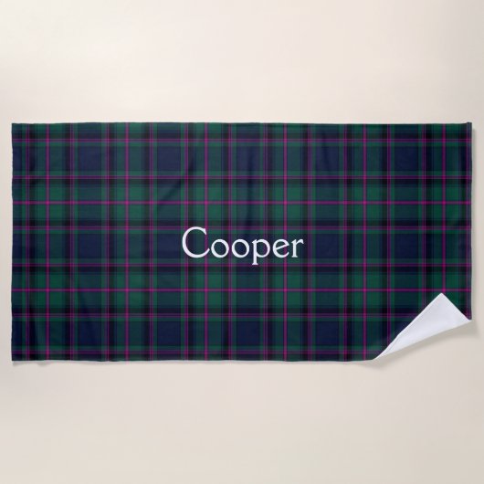 Cooper Clan Tartan Pset Beach Towel Strandlaken (Voorkant)