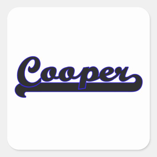 Cooper Classic Job Design Vierkante Sticker (Voorkant)