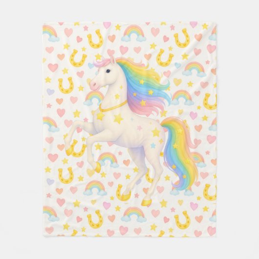 Cooper & Cody Best-Friend Horses Fleece Throw (Voorkant)