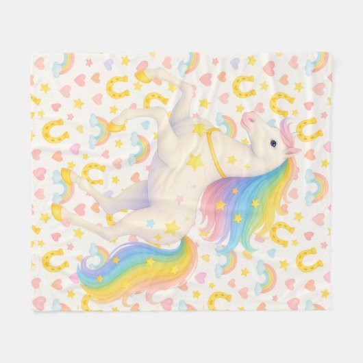 Cooper & Cody Best-Friend Horses Fleece Throw  Deken (Voorkant (Horizontaal))