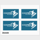 Cooper Colorado Snowboarder Rechthoekige Sticker (Vel)