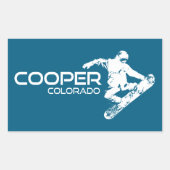 Cooper Colorado Snowboarder Rechthoekige Sticker (Voorkant)