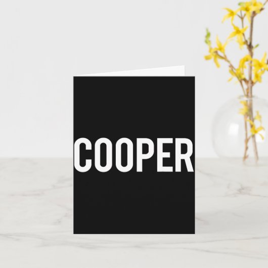 Cooper - Cool New Funny Name Fan Gift Tee  Kaart (Gele Bloem)