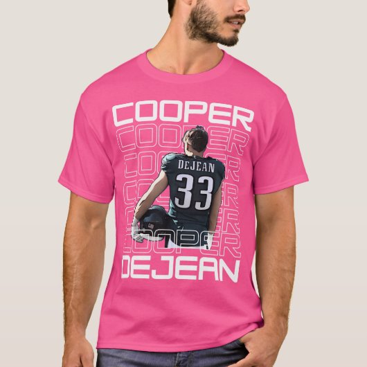 Cooper Dejean 33 Phil Football Cartoon KFCD002 T-shirt (Voorkant)